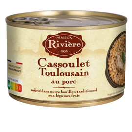 Cassoulet Toulousain au porc MAISON RIVIERE Boîte de 1/2 - 420g