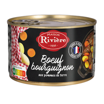 Boeuf bourguignon aux pomme de terre MAISON RIVIERE Boîte de 400g