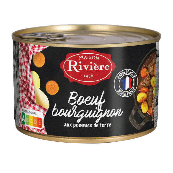 Boeuf bourguignon aux pomme de terre MAISON RIVIERE Boîte de 400g