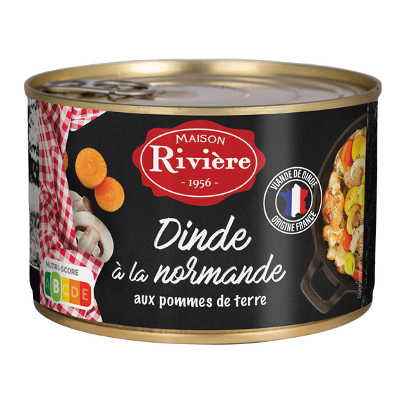 Dinde à la Normande aux pomme de terre MAISON RIVIERE 400g