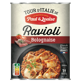Ravioli à la Bolognaise PAUL ET LOUISE boîte de 800g