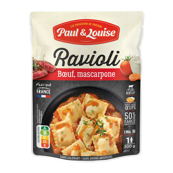 Ravioli Boeuf Mascarpone PAUL ET LOUISE sachet 300g