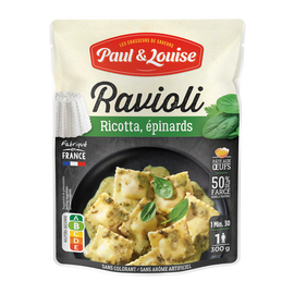 Ravioli Ricotta Epinards PAUL ET LOUISE sachet 300g
