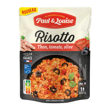 Plat cuisiné Risotto Thon Tomate Olive PAUL & LOUISE, sachet 300g