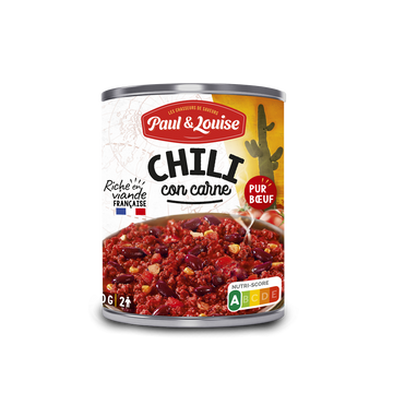 Chili corn carne PAUL & LOUISE boite 800g