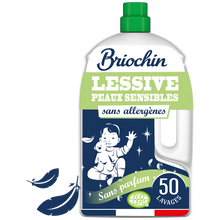 BRIOCHIN - Lessive liquide - Hypoallergénique,Pour bébé - Sans parfum- 50 lavages - 2.27 l