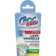 Désodorisant lave-vaisselle Citron CROC'ODOR x2