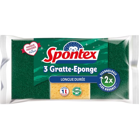 Gratte éponge longue durée SPONTEX X3