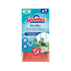 Lavette en microfibres spéciale vitres SPONTEX