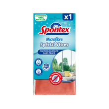Lavette en microfibres spéciale vitres SPONTEX