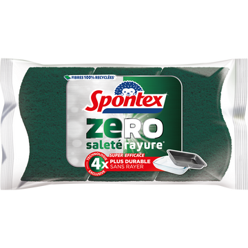 Eponges végétales grattantes zéro surfaces encrassées SPONTEX, x3