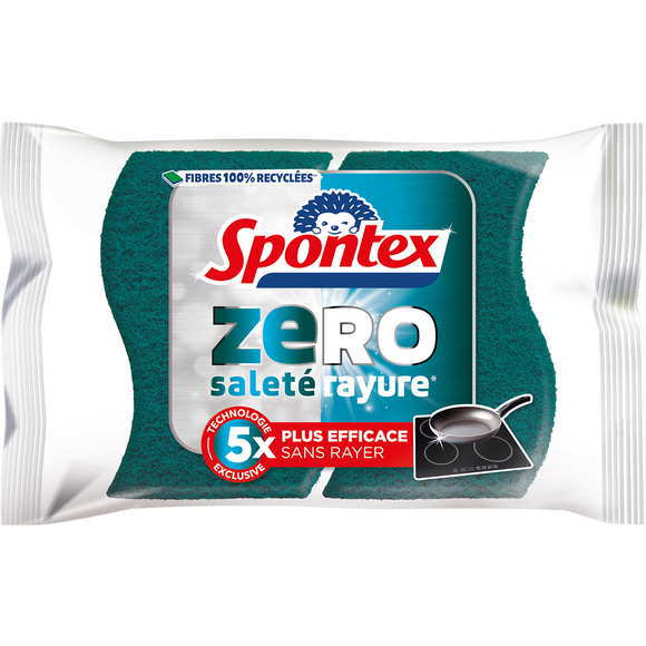 Gratte éponge délicates zéro saleté/rayure Spontex x2
