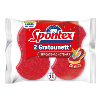Éponges longue durée Gratounette SPONTEX, x2