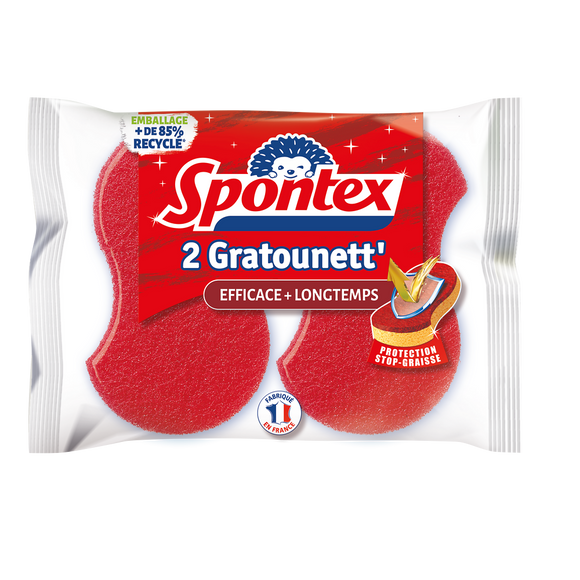 Éponges longue durée Gratounette SPONTEX, x2