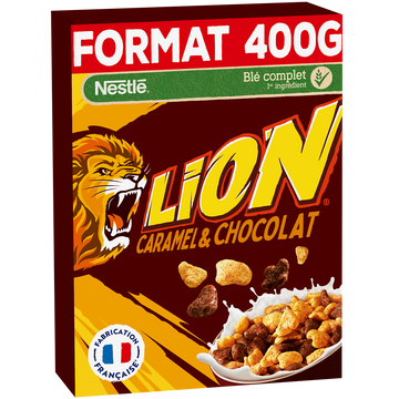 Céréales au caramel et chocolat LION - 400g