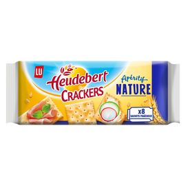 Biscuits apéritifs crackers nature HEUDEBERT - Paquet de 250g
