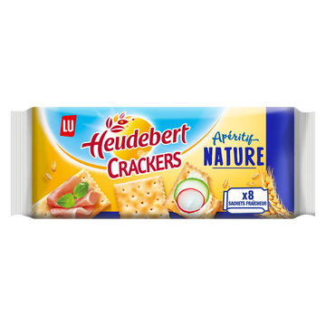 Biscuits apéritifs crackers nature HEUDEBERT - Paquet de 250g