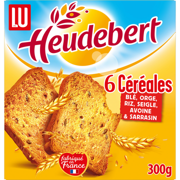 Biscottes 6 céréales HEUDEBERT - Paquet de 34 tranches - 300g