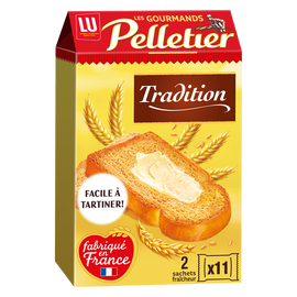 Biscottes Pleine vie Sans sel ajouté PELLETIER - Paquet de 34 tranches- 285g