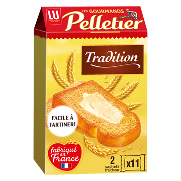 Biscottes Pleine vie Sans sel ajouté PELLETIER - Paquet de 34 tranches- 285g