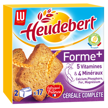 Biscottes Pacte Forme HEUDEBERT - Paquet de 34 tranches - 280g