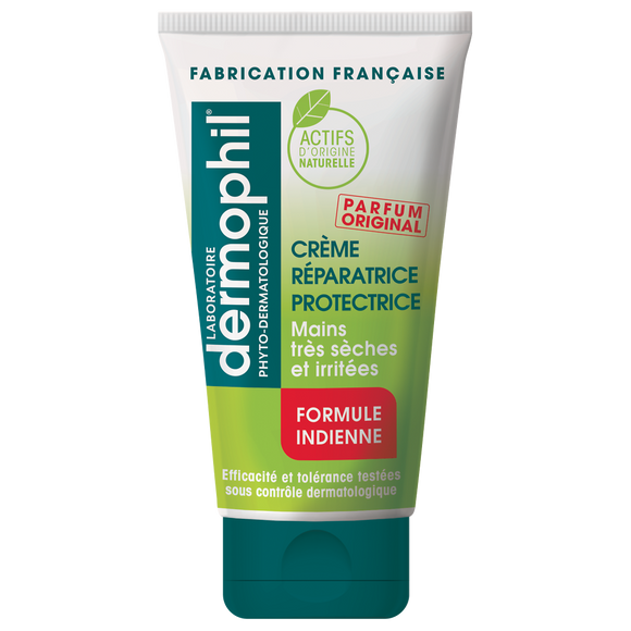 Crème mains phyto réparatrice formule indienne DERMOPHIL, 75ml