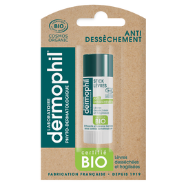 Stick pour les lèvres bio anti-dessèchement DERMOPHIL, 4g