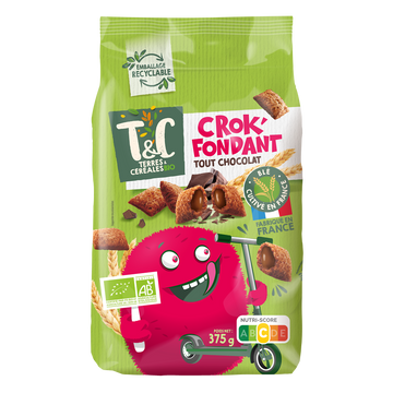 Céréales tout chocolat bio Crok'fondant TERRES ET CEREALES