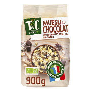 Muesli chocolat BIO TERRE & CEREALES 900g