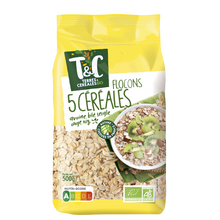Flocons aux 5 céréales bio TERRE & CEREALES, 500g