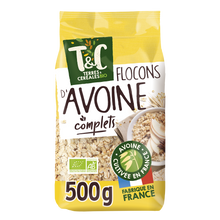 Flocons d'avoine bio TERRE & CEREALES, 500g