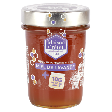 Miel de lavande maritime et gelée royale MIEL CRETET, 250g