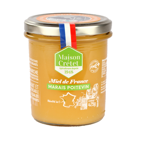 Miel du Marais Poitevin LES RUCHERS DU GUE, pot de 425g
