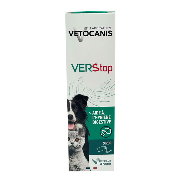 Sirop contre les vers chien/chat VETOCANIS 125ml