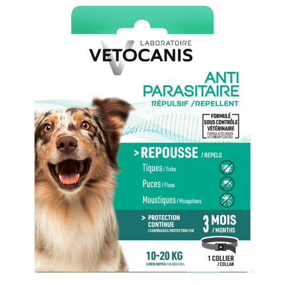 Collier insectifuge pour moyen chien VETOCANIS