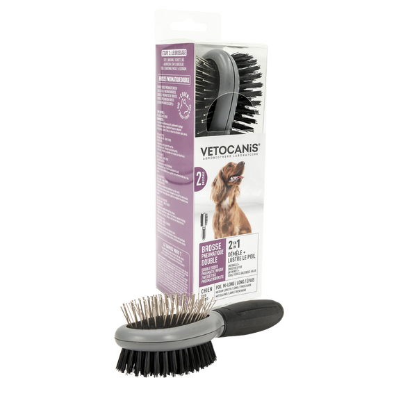 Brosse pneumatique double, VETOCANIS, 157g