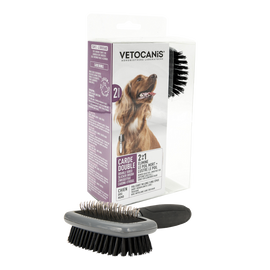 Brosse carde double mm chien, VETOCANIS, 150g