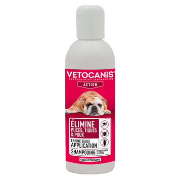 Shampoing tetramethrine chiens et chats VETOTONIC, 200ml
