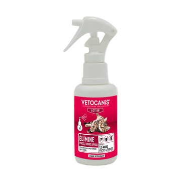 Spray fipronil chats et chiens VETOSOIN, 2,5mg, 100ml