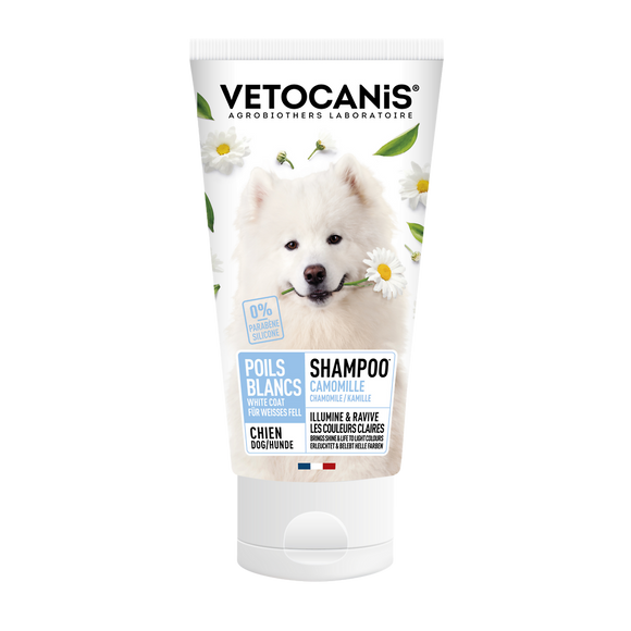 Shampoing chien poils clairs VETOCANIS, 300ml