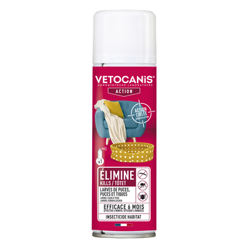 Spray insecticide pour l'habitat VETOCANIS, 250ml