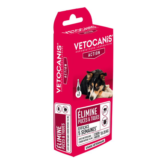 Spot on fipronil x1 moyen chien, VETOCANIS, 2G