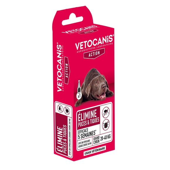 Spot on fipronil x1 grand chien, VETOCANIS, 3g