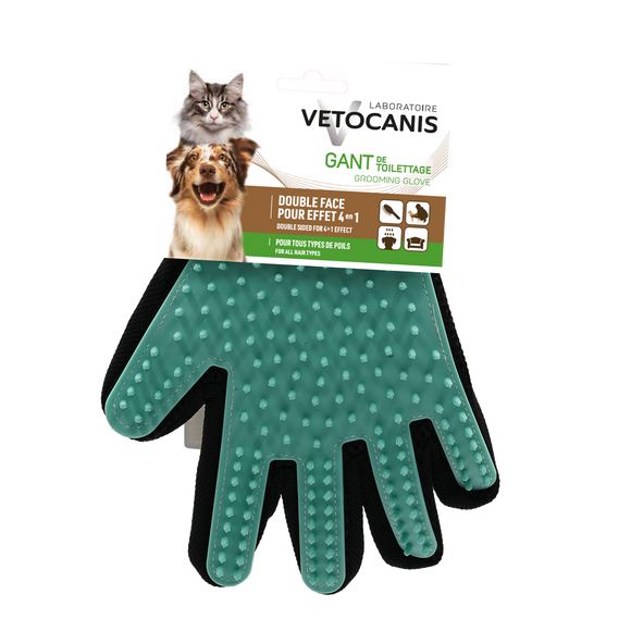 Gant de toilettage en silicone VETOCANIS