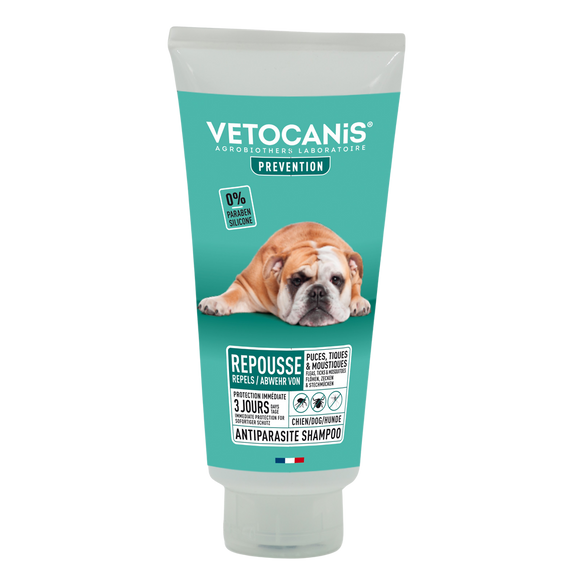 Shampoing antiparasitaire chien VETOCANIS, 300ml