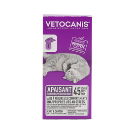 Kit complet diffuseur/recharge phéromones calming VETOCANIS