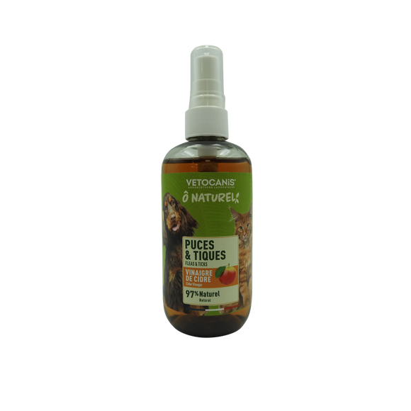 Spray au vinaigre anti-parasite chien/chat VETOCANIS 250ml