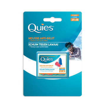 Protections auditives en mousse disco QUIES, boîte de 4