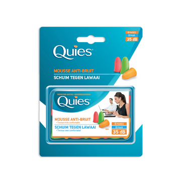 Protections auditives en mousse fluo QUIES, 8 paires