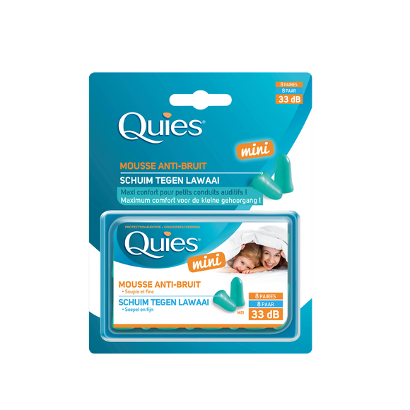 Protection auditive mousse mini QUIES, 8 paires